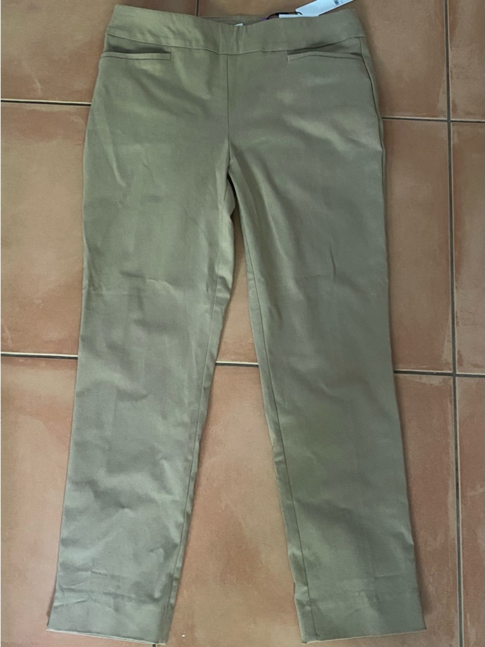 CHICOS PANTS SIZE 6R - BRIDGETTE SLIM LEG.  COLOR IS CAFE AROMA